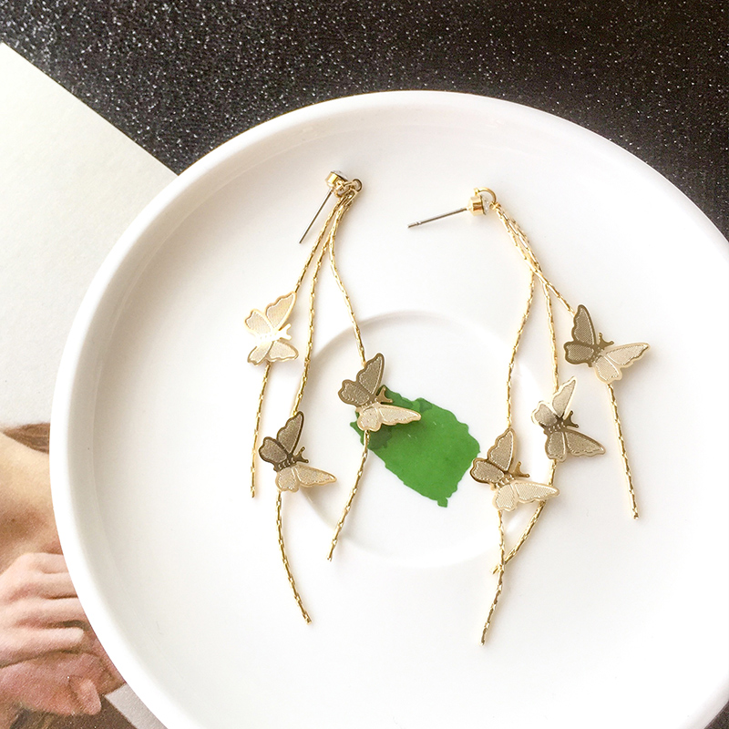 Hoa Tai Dáng Dài Phối Nơ Xinh Xắn Thời Trang Cho Nữ