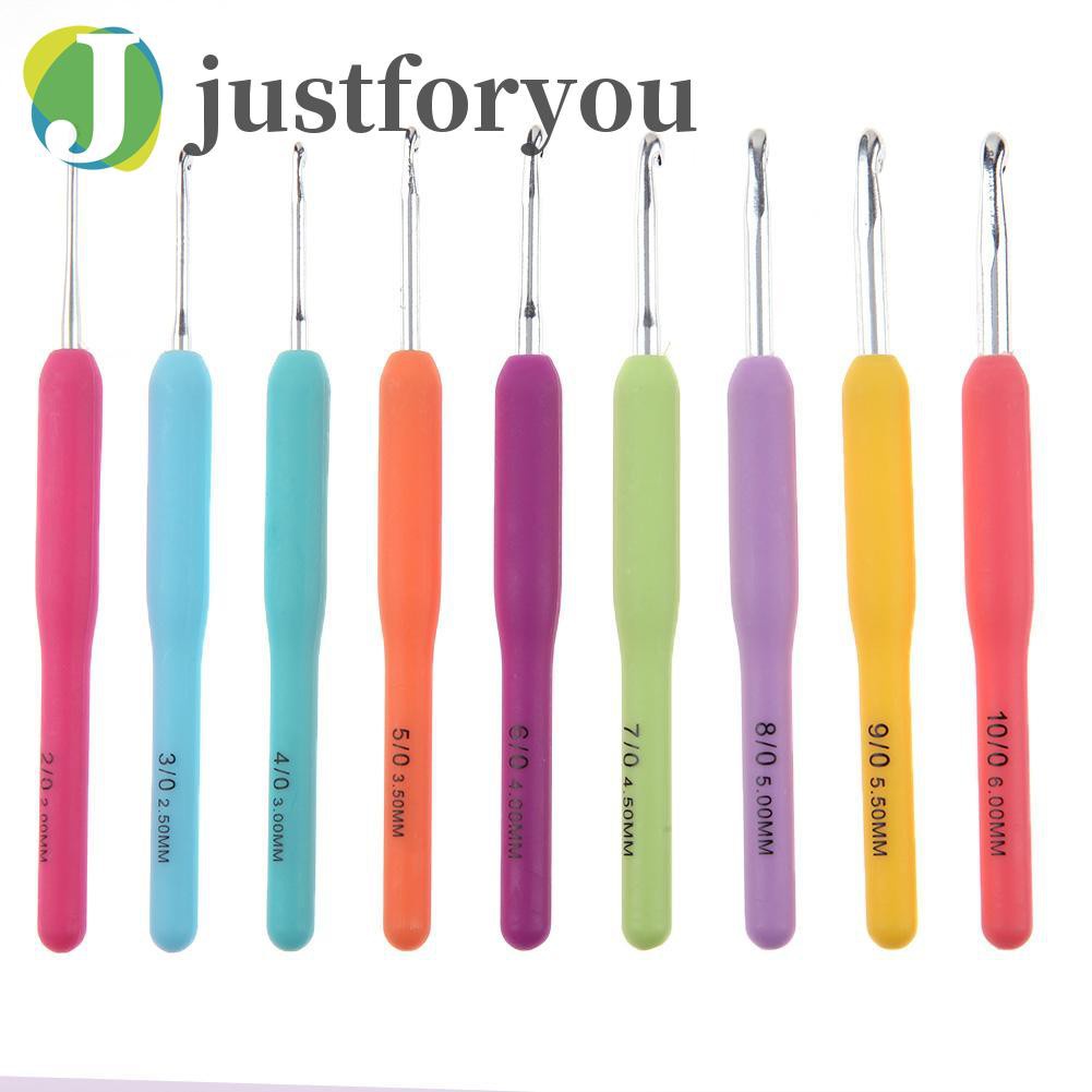 Justforyou2 9pcs/set Weave Craft Crochet Hooks Yarn Knitting Needles Sewing Tool Kit