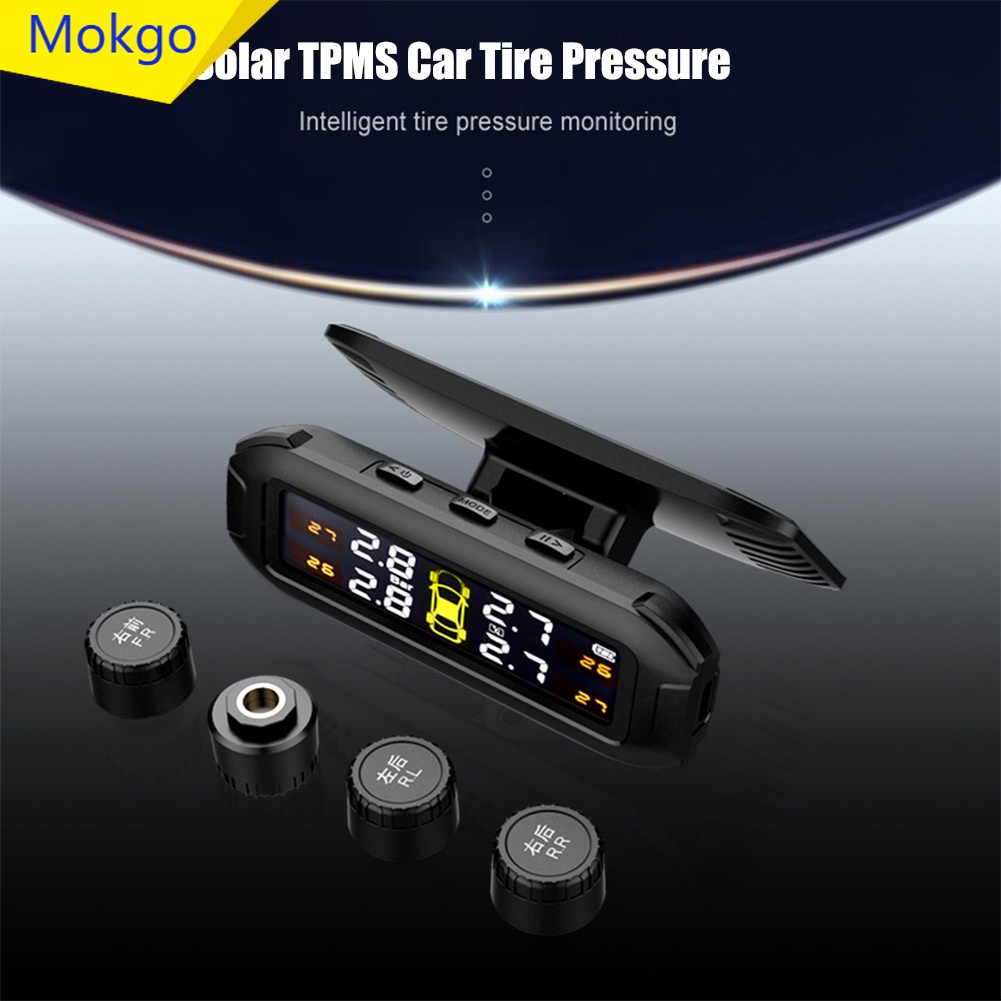MG Hệ thống giám sát áp suất lốp ô tô TPMS năng lượng mặt trời Cảnh báo nhiệt độ nhiên liệu với 4 cảm biến bên ngoài