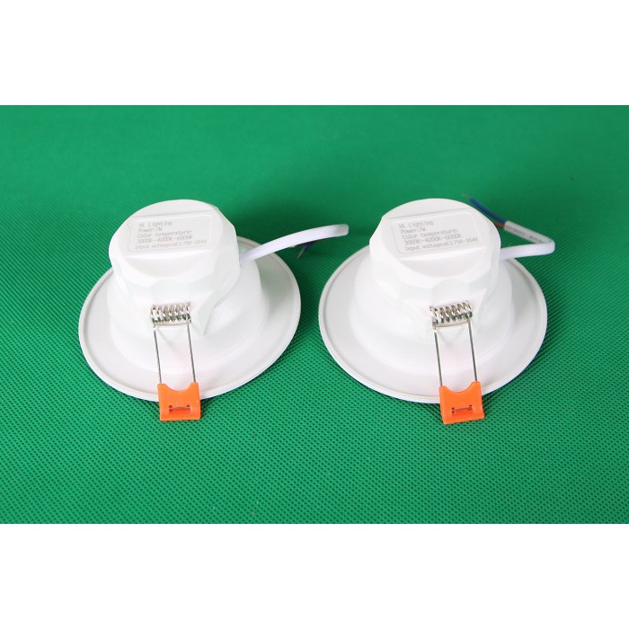 Bộ 3 Đèn Led âm trần đổi màu 5w viền bạc/vàng, đèn trang trí giá rẻ