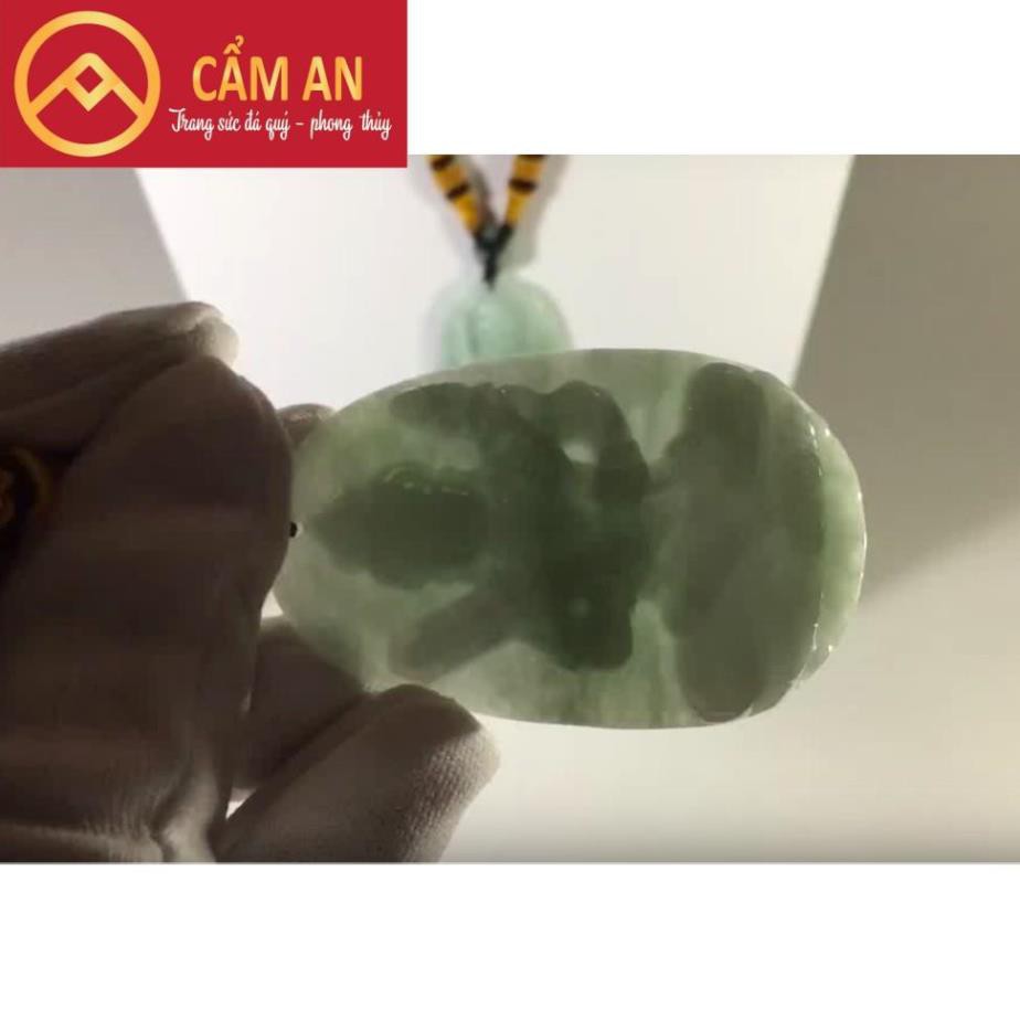 Mặt dây đá tư nhiên tạc Hư Không Tạng Bồ Tát - Phong thủy Cẩm AN