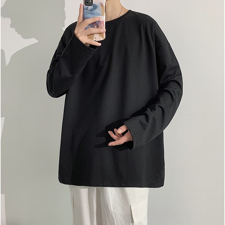 Áo thun dài tay basic chất thun cotton siêu đẹp- A1 | BigBuy360 - bigbuy360.vn