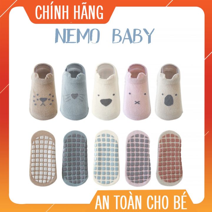 TẤT CHỐNG TRƠN TRƯỢT CHO BÉ , TẤT NEMO BAYBY CHỐNG TRƠN, HÀNG CHÍNH HÃNG CAO CẤP, CHẤT LIỆU BÔNG CHẢI KỸ NM02