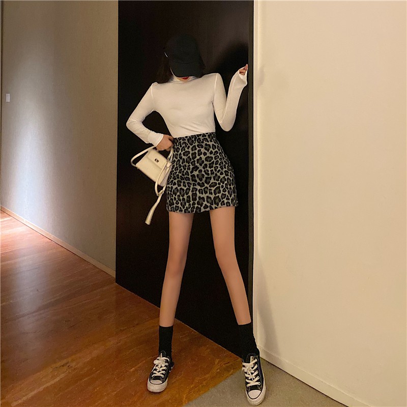 Chân Váy Len Xiaozhainv Họa Tiết Da Beo Cá Tính Dành Cho Bạn Nữ | BigBuy360 - bigbuy360.vn