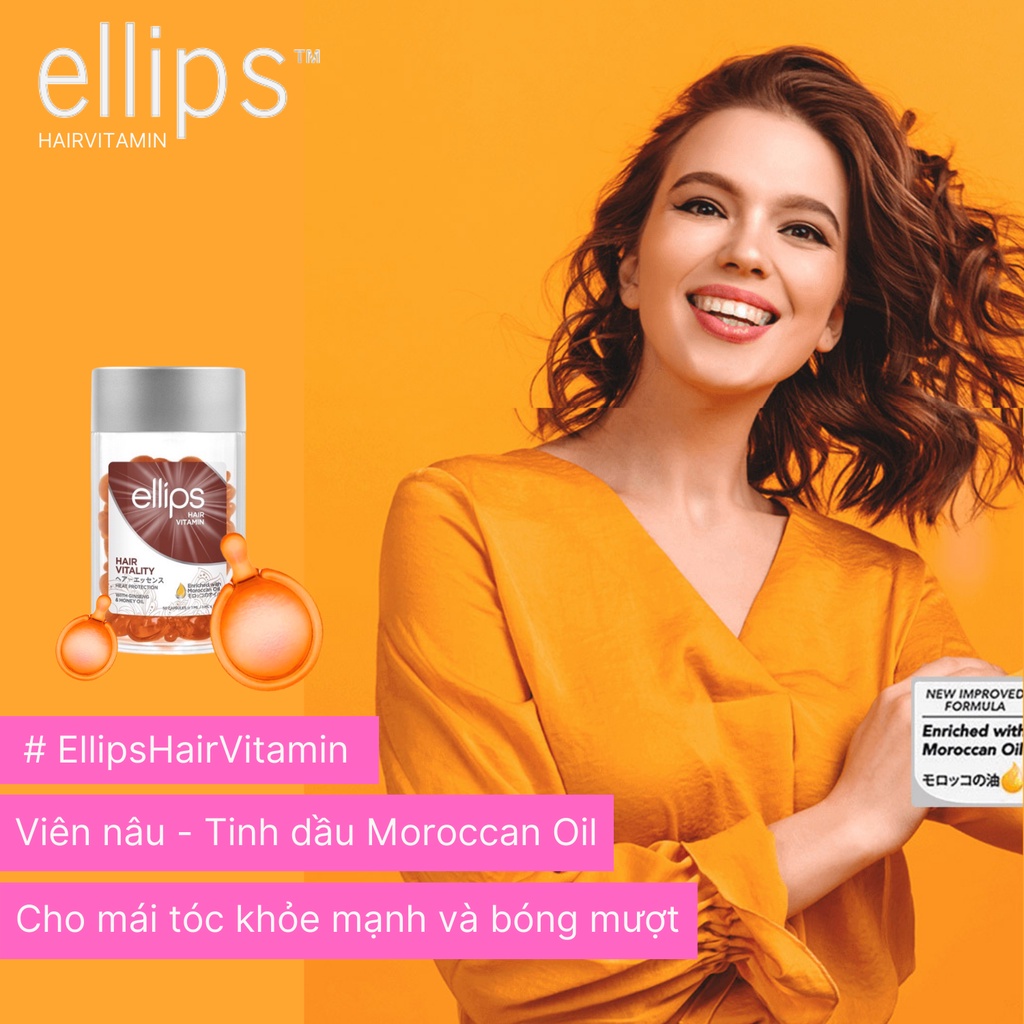 Serum Dưỡng Tóc Ellips Hair Vitamin  Giúp Tóc Phục Hồi, Nuôi Dưỡng Óng Mượt, Giữ Màu Tóc Nhuộm, Tóc Khỏe