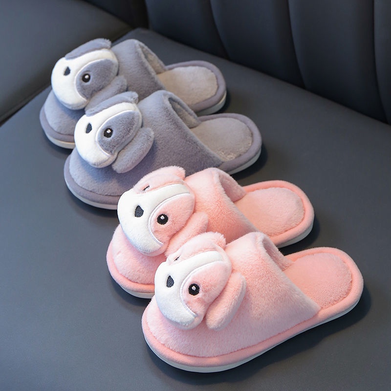 Dép bông đi trong nhà chống trượt họa tiết hoạt hình thời trang mùa đông 2020 kiểu dáng dễ thương cho bé