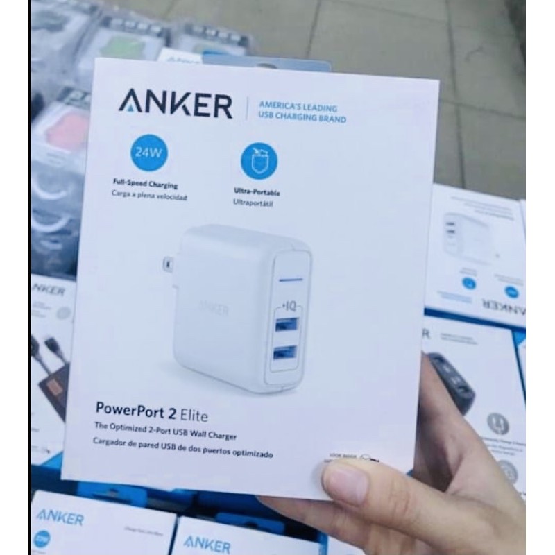 [ANKER 24W-A2023 ] CỦ SẠC ANKER POWER PORT 2 ELITE 24W ♻️