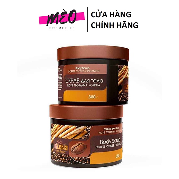 Tẩy Da Chết Toàn Thân Body Quế Hồi Coffee Bilena 380g Cafe, Cà Phê