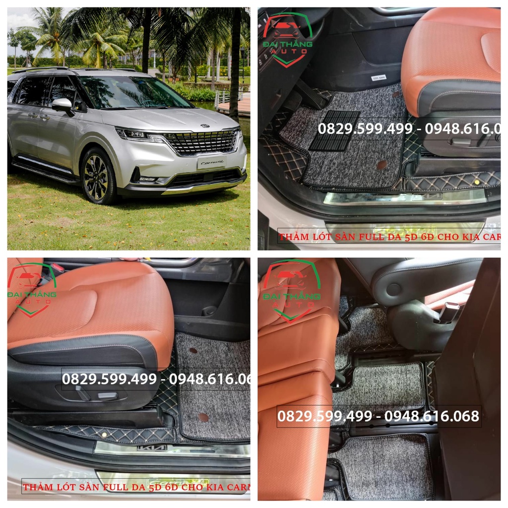 Thảm lót sàn full da 6D Xe Kia Carnival 2022