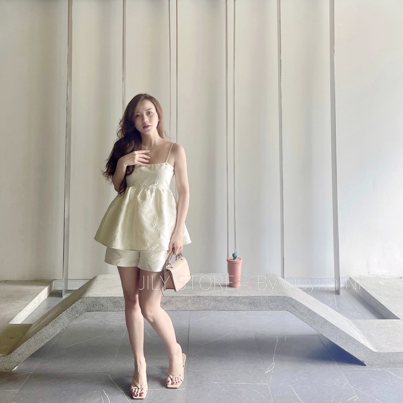 ( Ảnh thật ) Set gấm cao cấp quần phồng