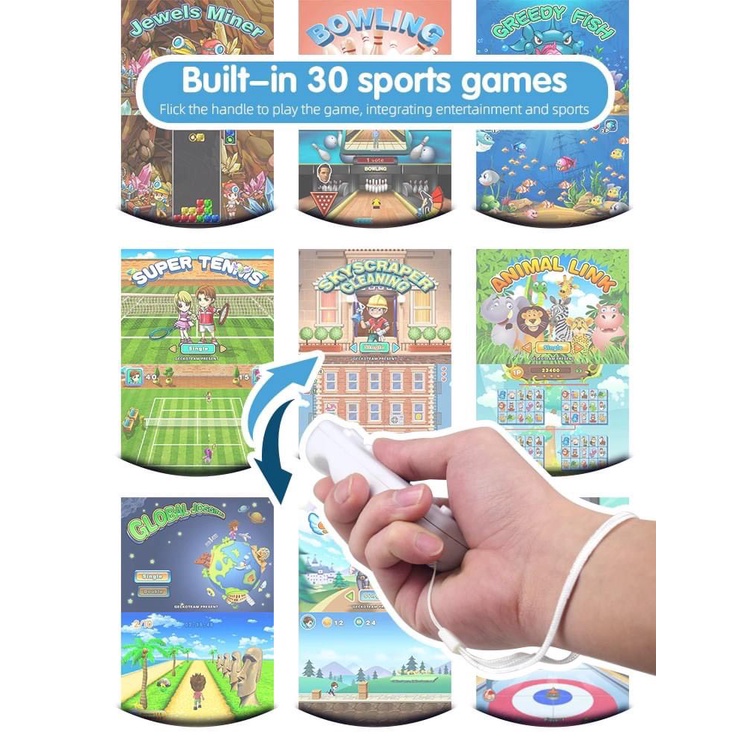 💥800 GAME CHƠI MÙA DỊCH💥 Máy Chơi Game 800 GAME NES + 30 Game Sport 4K điều khiển bằng thao tác tay Không Dây,CẮM HDMI
