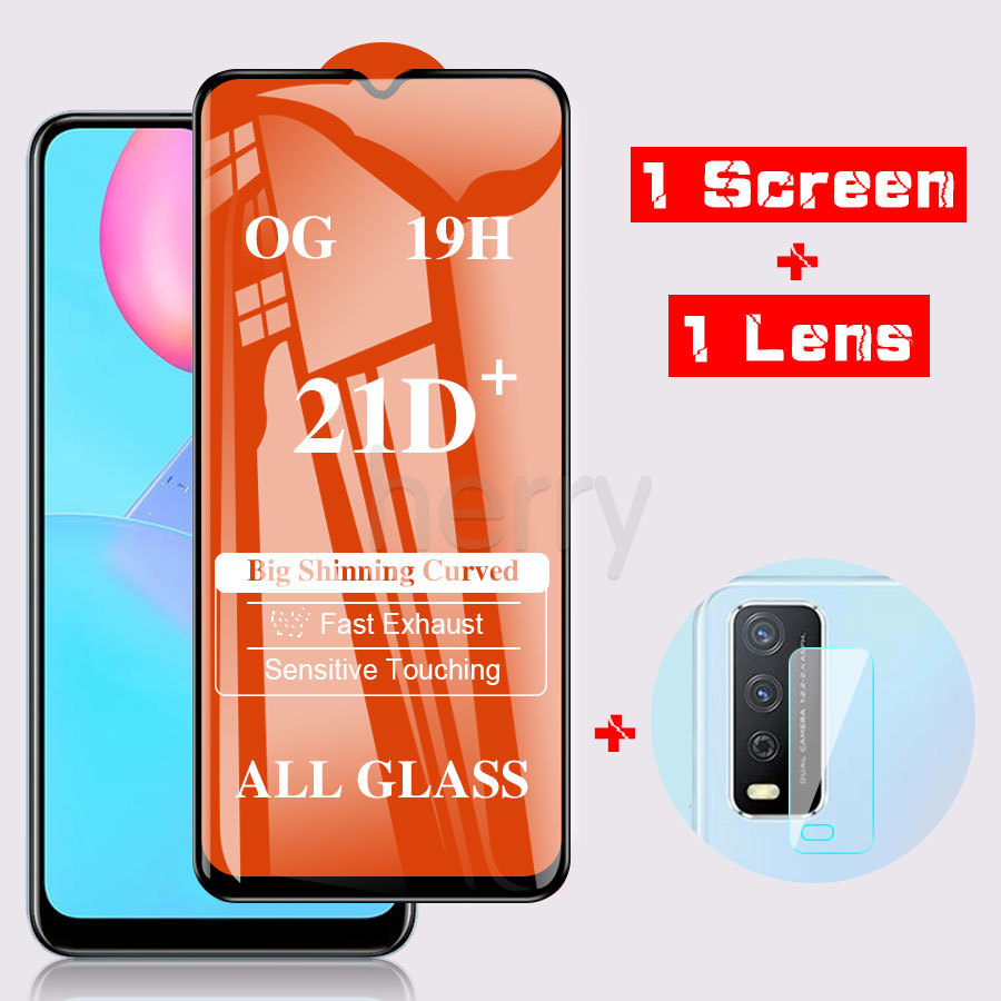 Kính 2 trong 1 HD cho Vivo V20 Se V19 Neo V17 V15 V11 S1Pro Y11 Y15 Y31 Y12S Y17 Y19 Y91C Y91I Y95 Y20 Y20I/S/G Y30 Y50