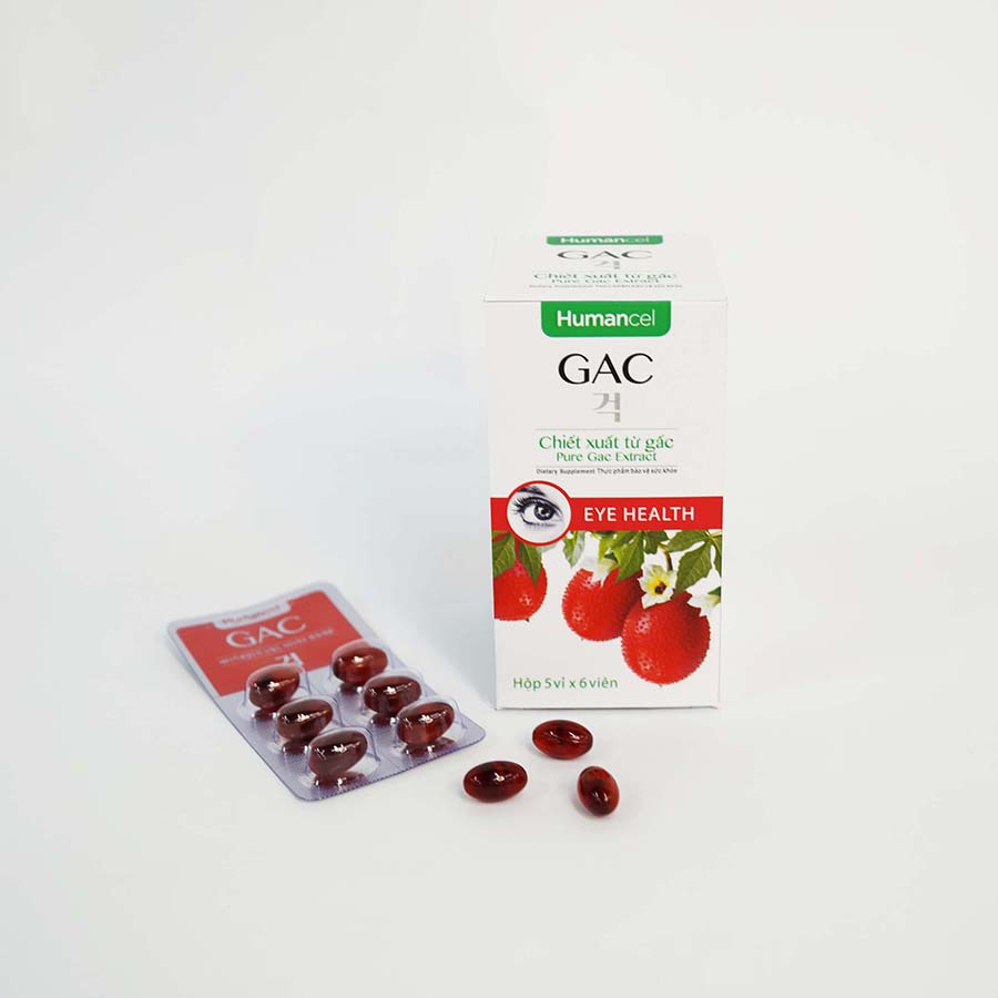 Viên Uống Sáng Mắt Chiết Xuất Từ Quả Gấc HUMANCEL GAC (Hộp 30 viên) GomiMall