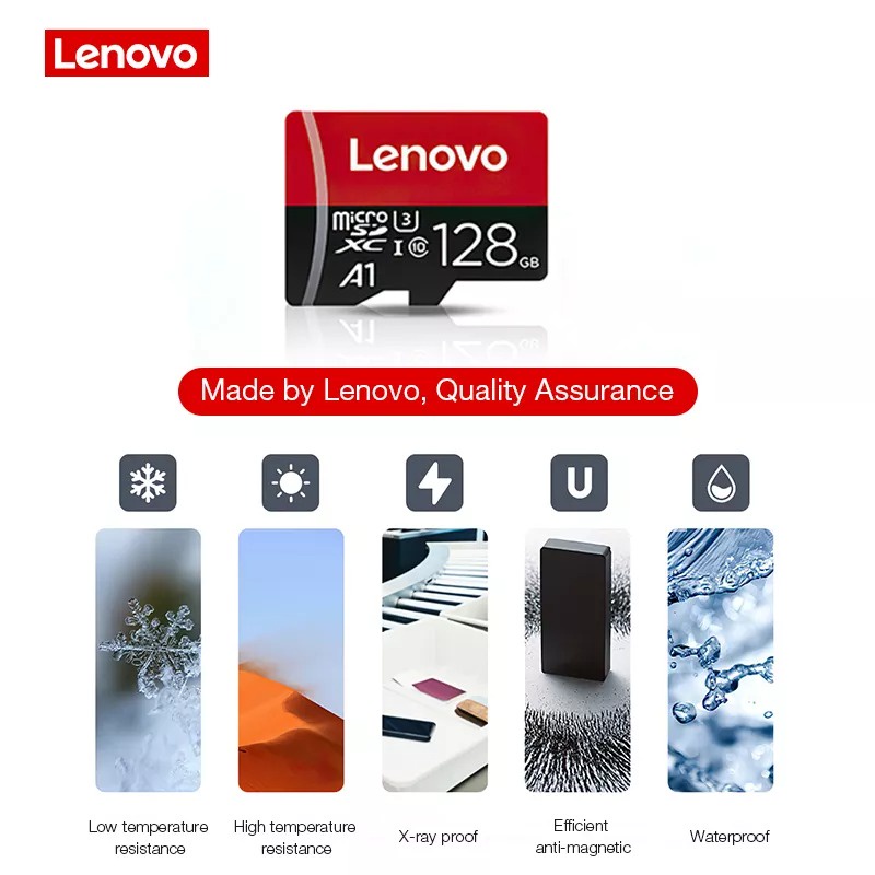 Thẻ nhớ LENOVO micro sd 100Mb/ s 128GB 64GB 32GB SD/ TF Class 32 64 128 GB tốc độ cao