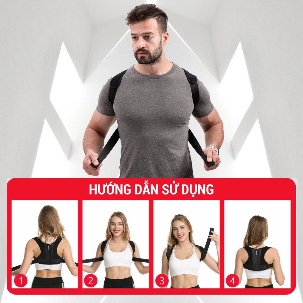 Đai chống gù lưng, vẹo cột sống có nẹp định hình GoodFit GF714P