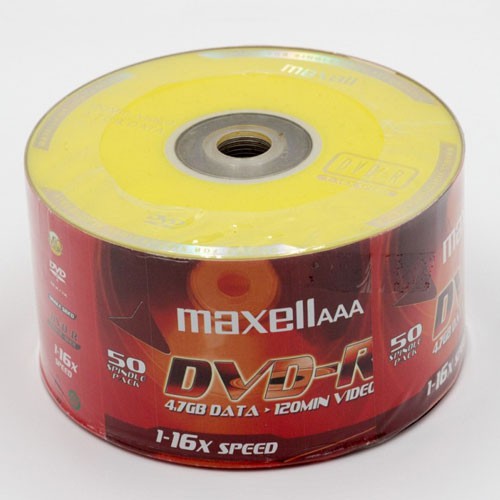 [FREESHIP 99K]_Đĩa Trắng DVD-R MAXELL dung lượng 4.7G lốc 50 đĩa loại tốt