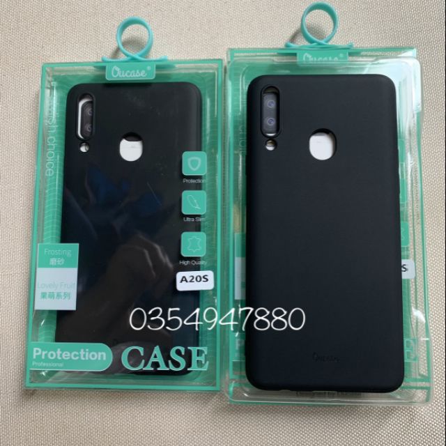 Ốp lưng dẻo Ou Case cho Galaxy A20S 2019 Lưng nhám chống vân tay