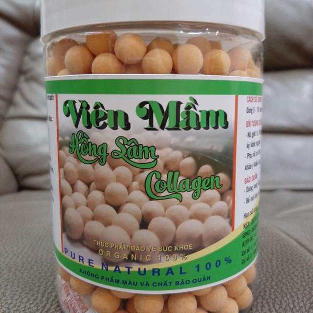 Viên mầm Hồng sâm Collagen tăng vòng 1, đẹp da (hộp 500 gram)