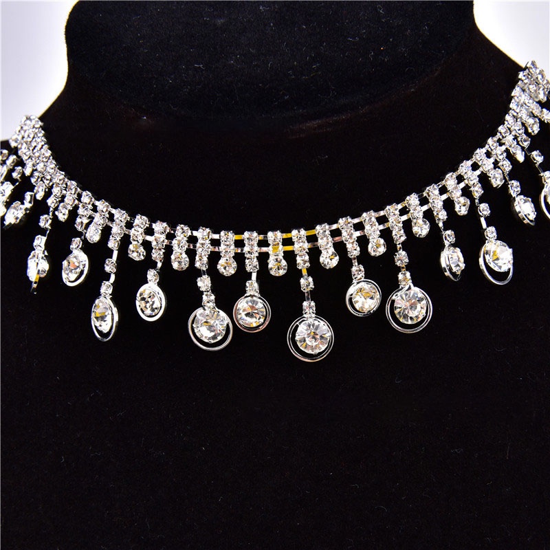 1992381     Phụ Kiện Trang Trí Túi Xách / Giày Cao Gót Đính Đá Phối Dây Xích Tua Rua Thời Trang Sang Trọng