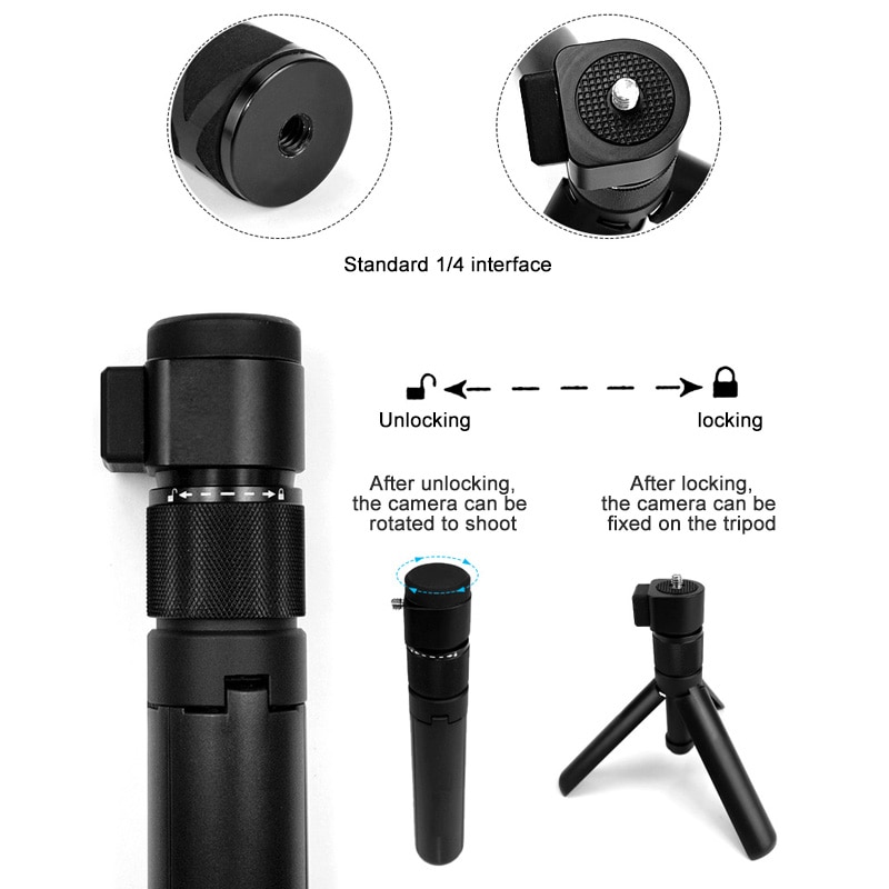 Gậy Chụp Ảnh Thể Thao Insta360 one x2 + Tay Cầm Xoay 1 / 4 Cho Máy Ảnh Hành Động Insta360 X3 / one X / one x2 / one rs / r