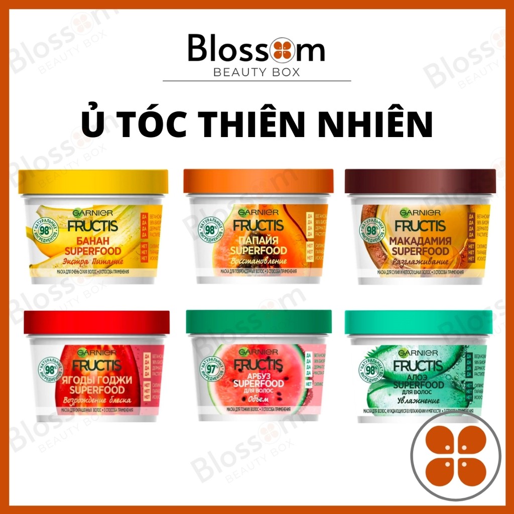 [390ml] Mặt nạ ủ tóc 3 In 1 Superfood của GARNIER Hair food Fructis Masque