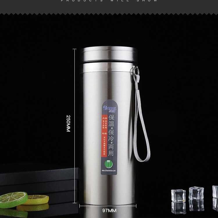 Bình Giữ Nhiệt Nóng Lạnh 24h Chất Liệu Inox 304 Cao Cấp BAOL C90-H90 dung tích lớn 1200-1500ml