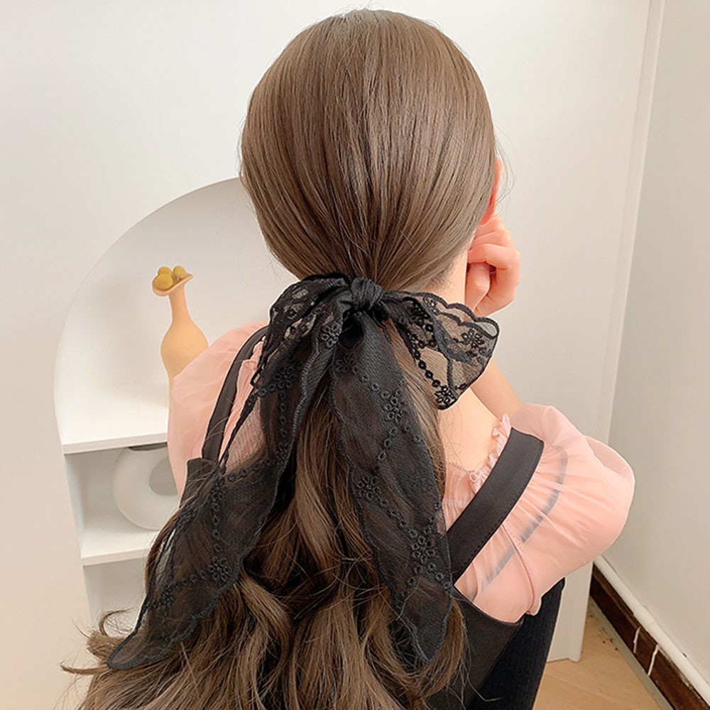 Dây Buộc Tóc Ren Hoa Thời Trang Hàn Quốc Cho Nữ