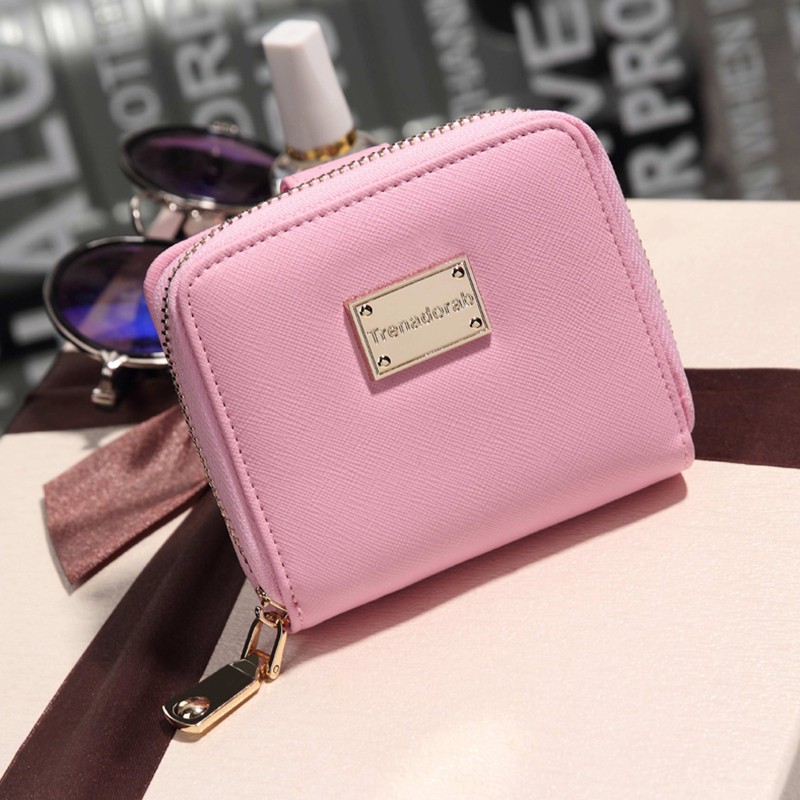New style, new style, hot sale New female student new trendy short simple multi-function short zipper small sweet wallet new coin bag