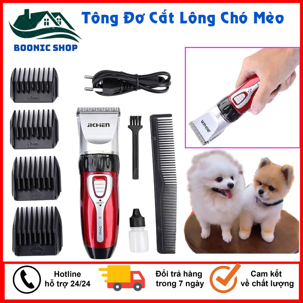 Tông Đơ Cạo Lông Chó, Cạo Lông Mèo Jichen 0817 - Cắt Tỉa Lông Thứ Cưng Tại Nhà Giá Rẻ Kèm Bộ Phụ Kiện