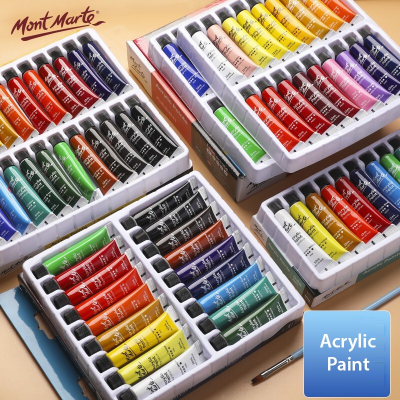 Bộ 24 Màu Acrylic Mont Marte x 12ml -  Acrylic Paints Signature - PMHS0034