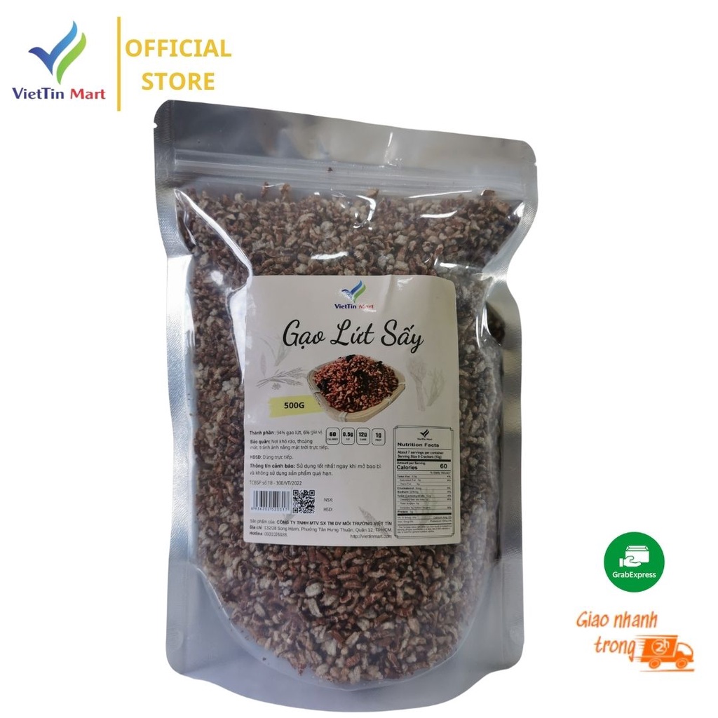 Gạo Lứt Sấy Giòn Viettin Mart 500g