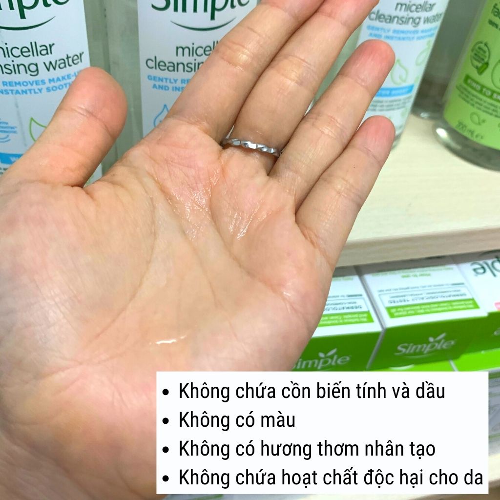 Nước tẩy trang Simple Water Boost Micellar Cleansing cấp nước cho da khô 200ml - ZAVENCI Official