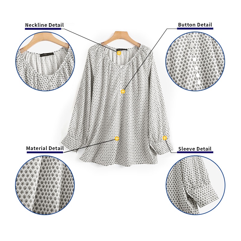 Áo Zanzea dài tay cài nút in họa tiết dành cho nữ