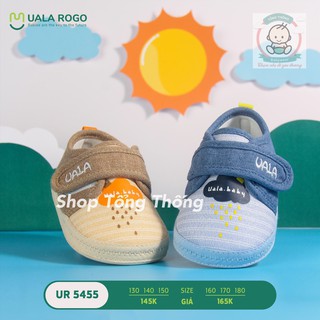 Giày tập đi chuẩn y khoa đế cao su non bé trai bé gái siêu mềm nhẹ chống trơn trượt cơn mưa nho nhỏ 5455 Uala Rogo