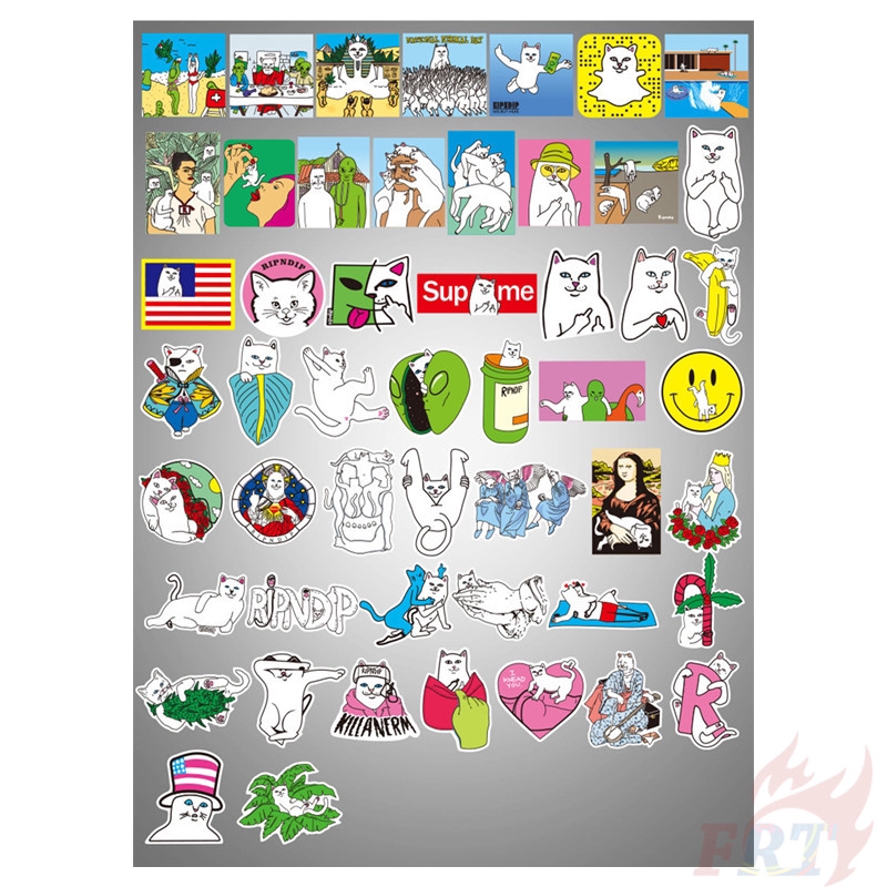 ❉ RipNDip Series 01 Arts Series Stickers ❉ 50Pcs/Set Luggage Laptop Skateboard Doodle Stickers