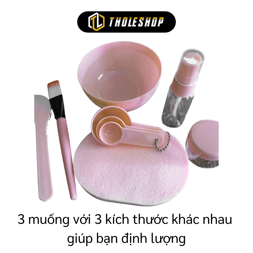 Dụng Cụ Trộn Mặt Nạ - Bộ 9 Món Bát Trộn Đắp Mask Gồm Bát, Que, Chổi Cọ Và Thìa Đong 6279