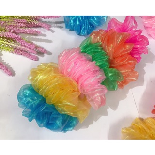 Dây cột tóc vải trong suốt scrunchies HOT TREND