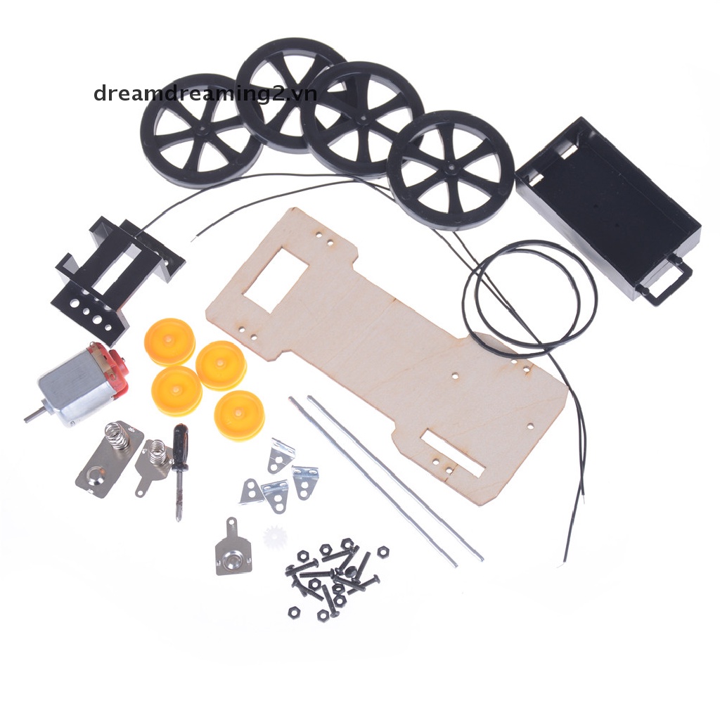 Bộ phận làm đồ chơi xe hơi mini DIY chạy bằng pin giáo dục sớm cho bé
