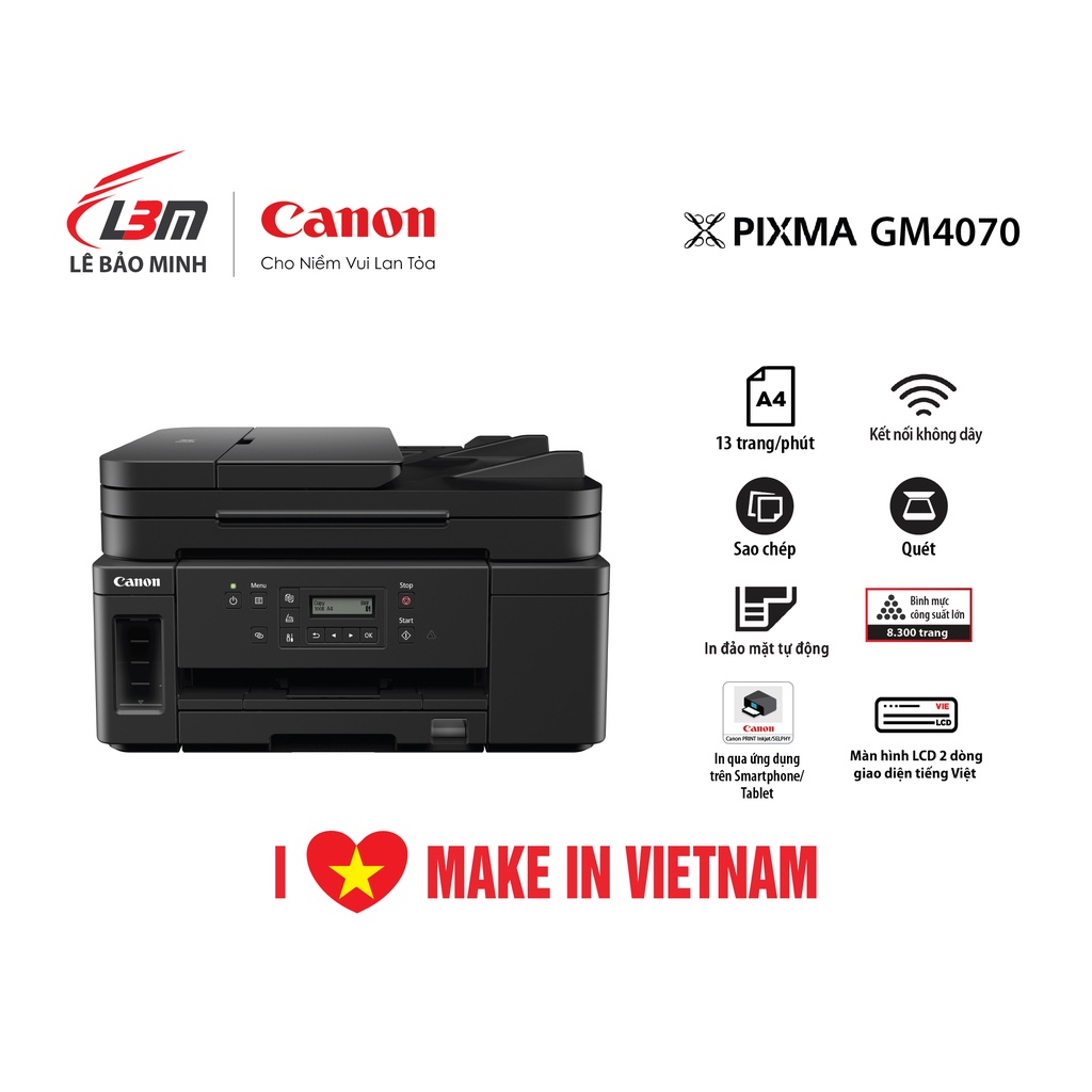 Máy in phun đa năng có tiếp mực liên tục Canon GM4070