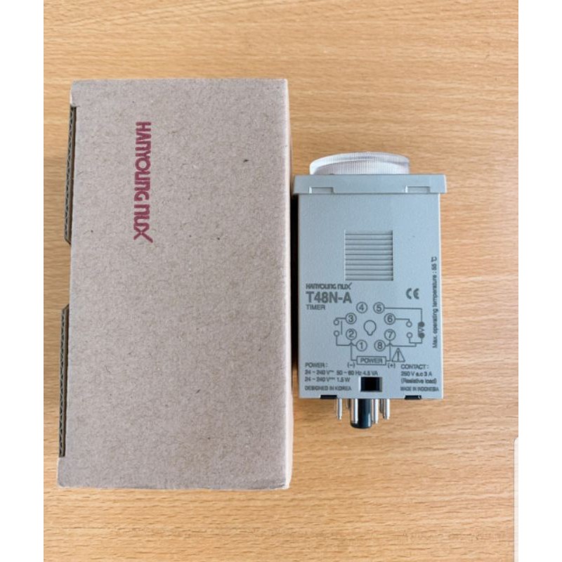 Rơle thời gian Hanyoung T48N Timer Hanyoung T48N 24V - 220V 01A 03A 10A 60A 06A kèm đế