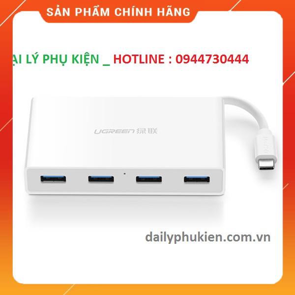 Bộ chia USBC ra 4 cổng USB 3.0 hỗ trợ cổng USBC cấp nguồn Ugreen 30278 dailyphukien