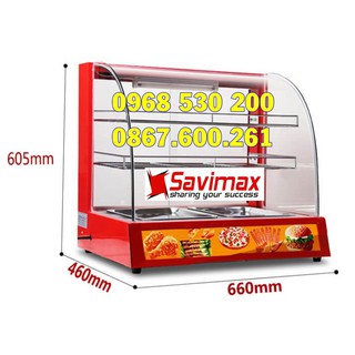 Tủ trưng bày giữ nóng thực phẩm mini