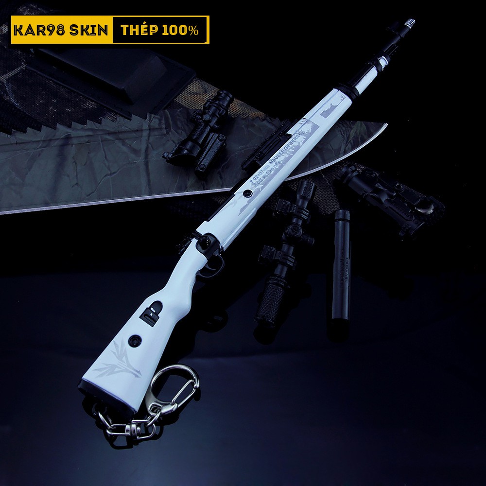 Mô Hình PUBG Kar98 Skin Băng Giá Tặng Kèm Kệ Trưng Bày 19cm Và 3 Scope