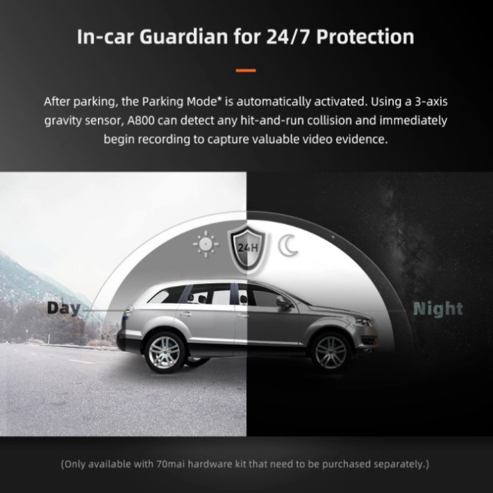 Sản Phẩm Camera hành trình ô tô Xiaomi 70mai. Bản Quốc Tế A800S, 4K, Wifi (Bộ tích hợp Camera Trước và Sau) | BigBuy360 - bigbuy360.vn
