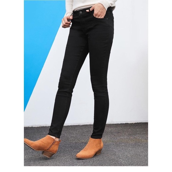 Quần skinny lưng vừa O.l.d na.vy,quần jean đen nữ super skinny mid rise-hàng xuất xịn