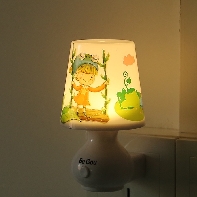 Đèn Ngủ Cắm Điện Mini Led Hoạt Hình, Cảm Ứng Ánh Sáng Tự Động Ánh Sáng Dịu MEILI STORE
