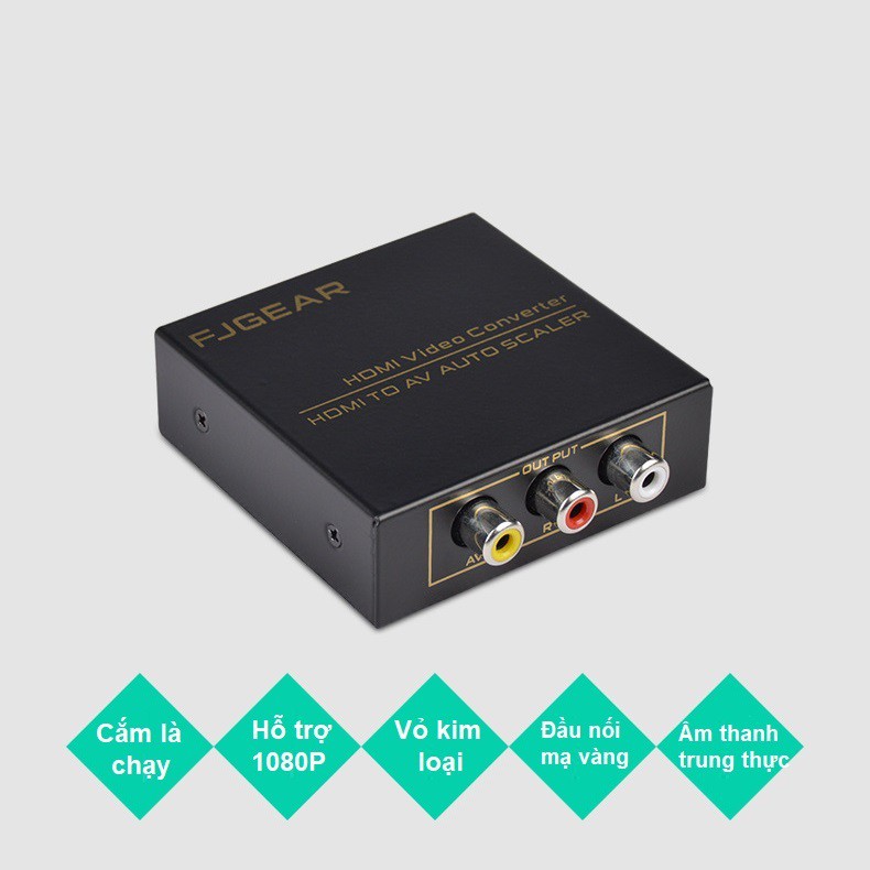 Bộ chuyển đổi tín hiệu HDMI sang AV FJ-HA1308 - HDMI to AV converter FJ