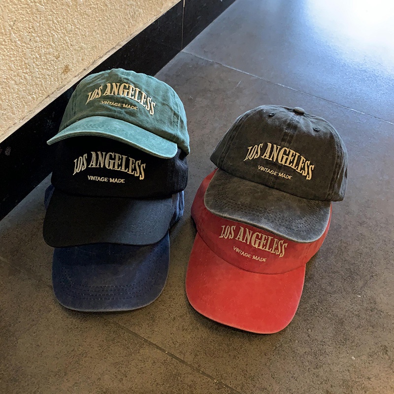 Mũ lưỡi trai denim thêu họa tiết chữ thời trang Hàn Quốc trẻ trung