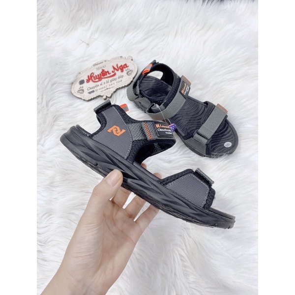 Dép quai hậu bé trai hàng siêu nhẹ bền đẹp màu ghi