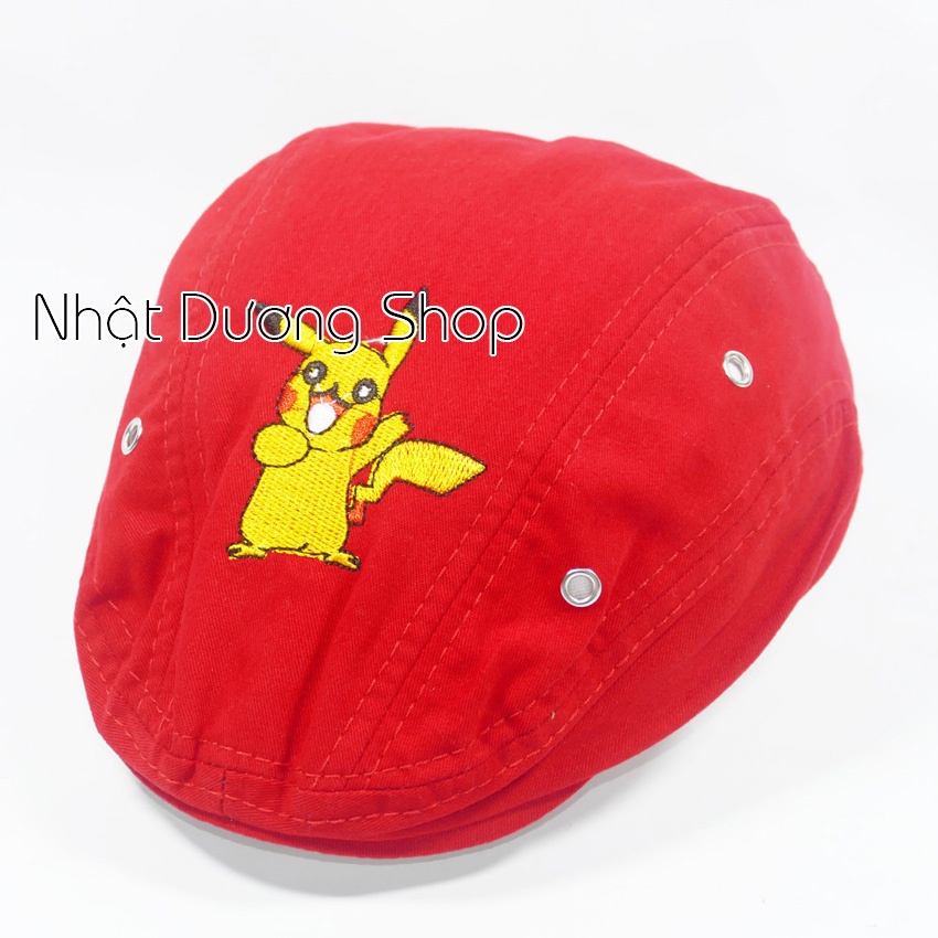 NÓN BERET NAM NỮ TRẺ EM MỎ VỊT HÌNH PHIKACHU, CON NHỆN PHONG CÁCH NĂNG ĐỘNG CHO TRẺ NHÀ